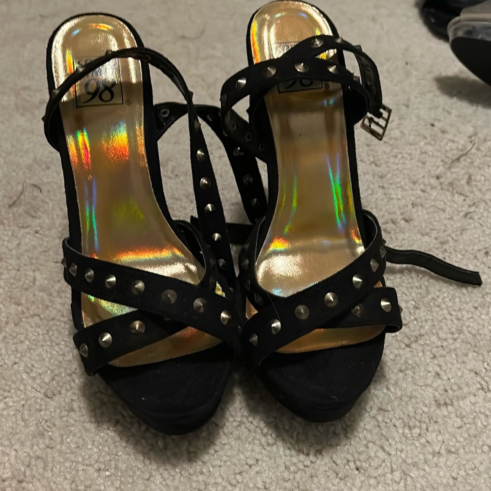 Pleaser studded platform heels